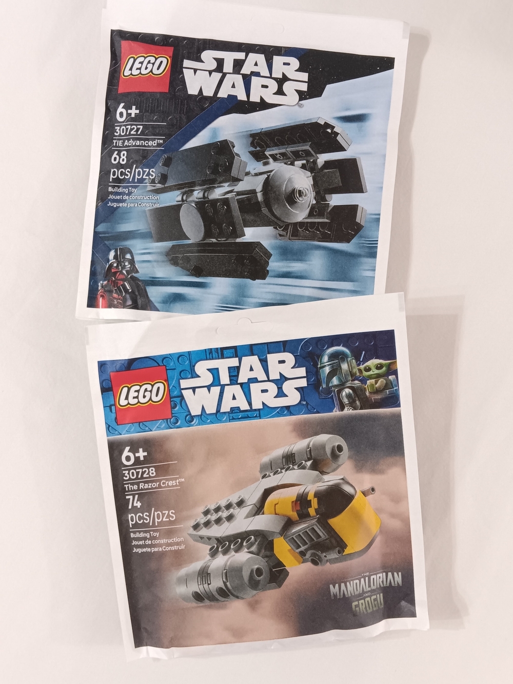 LEGO Star Wars Razor Crest And TIE Advance, LOT OF 2